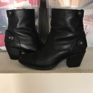 Black Leather Frye Boots